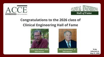 ACCE Announces Clinical Engineering Hall of Fame Class of 2026