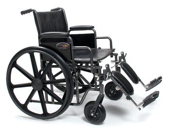 Everest & Jennings Traveler HD 20" Rem. Full Arm w/ Legrest