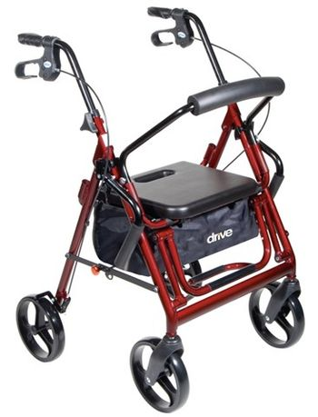 Drive Medical Duet Transport Rollator Walker Chair