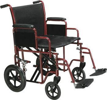 Drive Medical Bariatric Heavy Duty Transport Chair w/ S.A Footrest